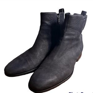 Vince Andes Black Leather Boots, 9/42.5